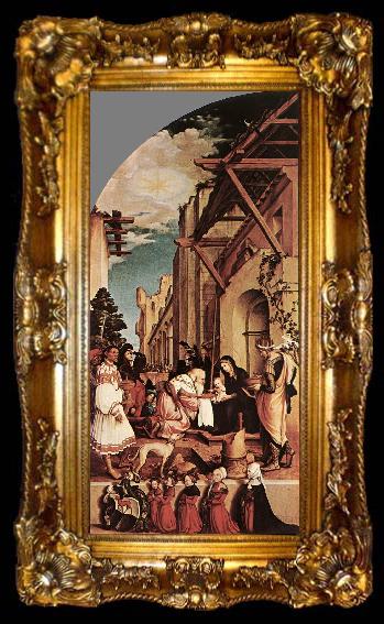 framed  HOLBEIN, Hans the Younger The Oberried Altarpiece (left wing) sg, ta009-2